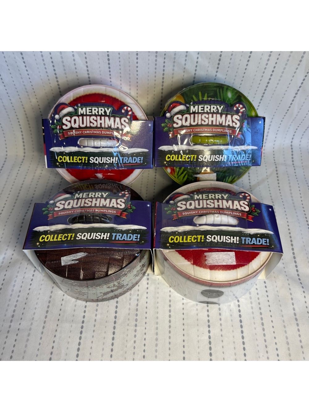 Fundoh Christmas Dumpling Squishy Full Set Of 4 NEW SEALED RARE